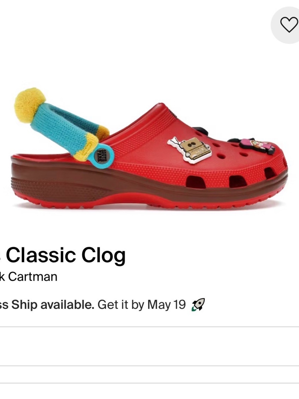 South Park Cart Classic Clog with Blue Strap